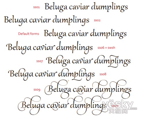 图为:Gabriola精制字体