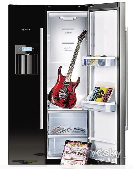 谁说冰箱不能放吉他 博世对开门冰箱破2W