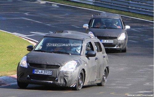 将推四驱车型 铃木新雨燕路试谍照曝光