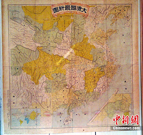 百年前日本制清朝地图现身标注各地显露野心图