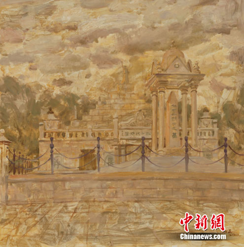 ����ɽ�㼣д���ͻ���Ʒչ�ڱ�����Ļ����ͼ����8��