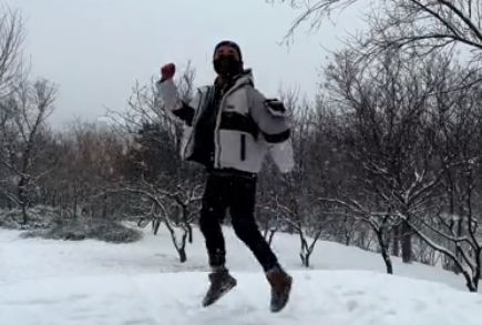 北京的春雪下在了情人节的前一天