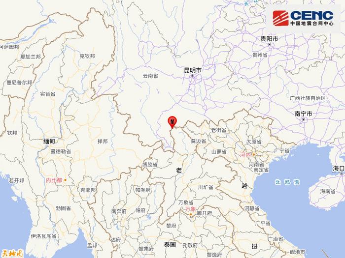 老挝发生6.0级地震震源深度15千米
