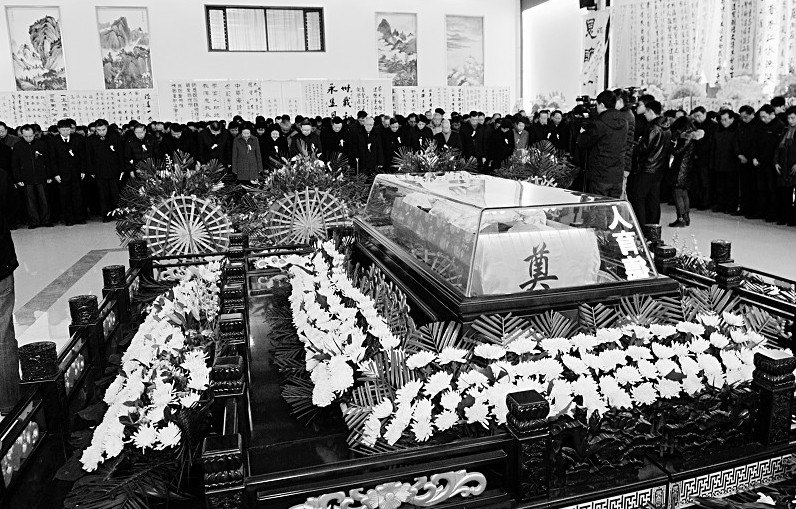 著名国学大师姚奠中遗体告别仪式在太原举行(图)