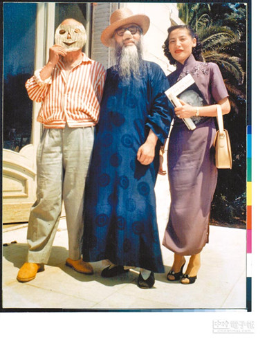 张大千“硬闯”见毕加索一起拍化妆照(图)