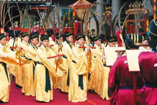 台北市今年采八佾舞祭孔 规格提高人数增倍