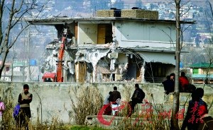 拉丹“故居”拆除现场。 拉丹“故居”拆除现场。