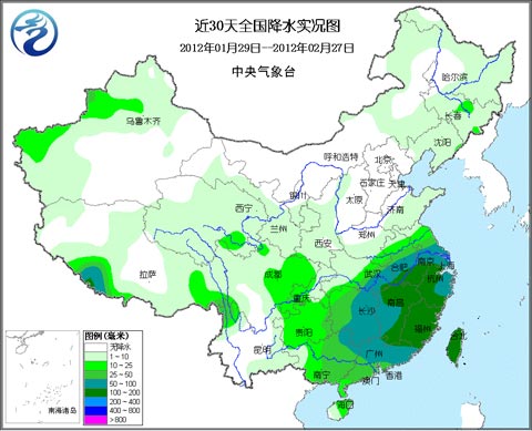 近30天来,云南大部、四川南部持续无明显降水。 近30天来,云南大部、四川南部持续无明显降水。