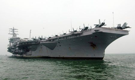"尼米兹"号核航母(资料图) "尼米兹"号核航母(资料图)