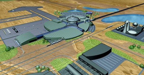 太空磁悬浮列车的车站示意图 太空磁悬浮列车的车站示意图