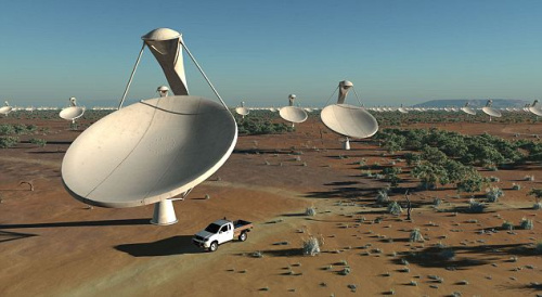 SKA的碟形天线可以捕捉到50光年外一架飞机发出的雷达信号 SKA的碟形天线可以捕捉到50光年外一架飞机发出的雷达信号