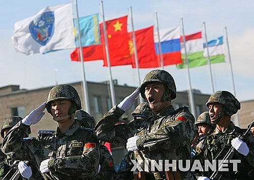 资料图:上合组织联合军演 资料图:上合组织联合军演