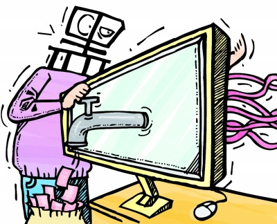 做黑客赚钱很容易。张叶 绘 做黑客赚钱很容易。张叶 绘