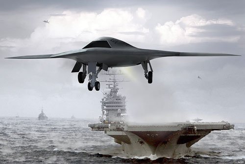 资料图片:X-47B弹射起飞模拟图 资料图片:X-47B弹射起飞模拟图