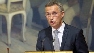 资料图:挪威首相斯托尔滕贝格 资料图:挪威首相斯托尔滕贝格