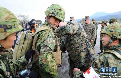 资料图:美日“夺岛”联合军演 资料图:美日“夺岛”联合军演