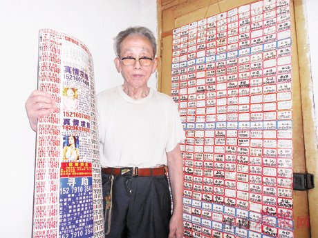 魏木金老人将铲除的小广告整整齐齐地贴好 魏木金老人将铲除的小广告整整齐齐地贴好
