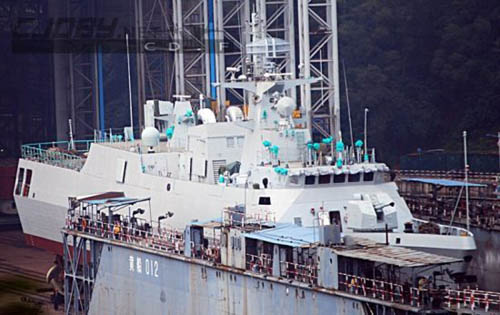 资料图:建造中的056型护卫舰 资料图:建造中的056型护卫舰