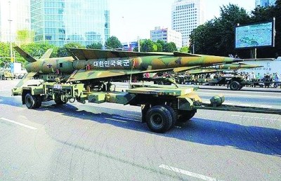 韩国陆军NHK-2弹道导弹。(资料图) 韩国陆军NHK-2弹道导弹。(资料图)