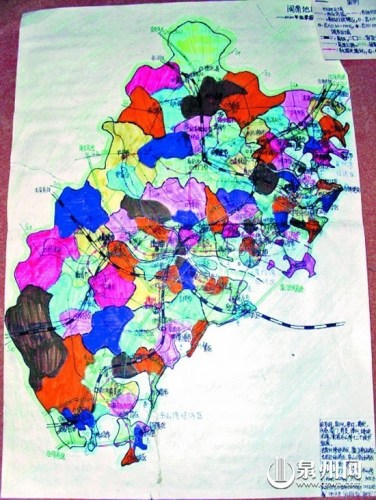 手绘的闽南地图 东南早报 图 手绘的闽南地图 东南早报 图