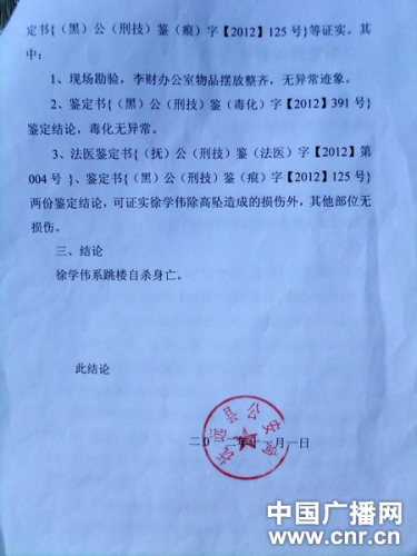 调查结论 调查结论