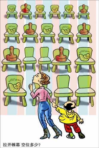 拉开帷幕 空位多少 漫画作者 李法明 拉开帷幕 空位多少 漫画作者 李法明