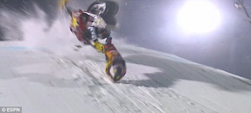 摩尔被抛出摩托车外。 摩尔被抛出摩托车外。