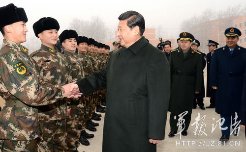 中共中央总书记,中共中央军委主席习近平到武警部队视察,代表党中央