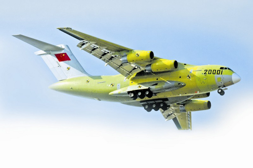 资料图:运-20原型机首飞 资料图:运-20原型机首飞