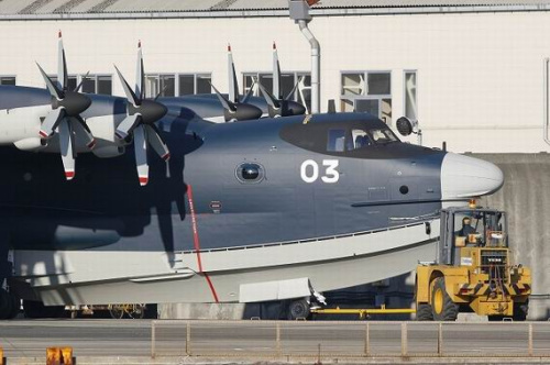 资料图:日本US-2水上飞机 资料图:日本US-2水上飞机