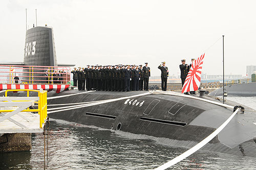 资料图:日本海自“苍龙”级AIP潜艇 资料图:日本海自“苍龙”级AIP潜艇