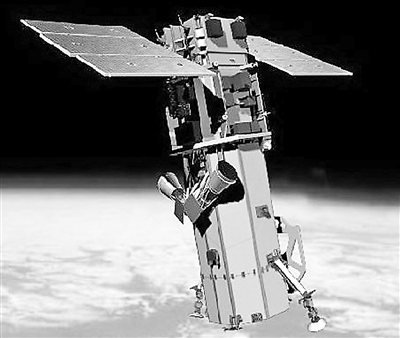 图为国外测绘卫星在太空中游弋 图为国外测绘卫星在太空中游弋