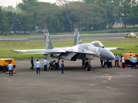 资料图:印尼空军装备的苏-30MK2战斗机 资料图:印尼空军装备的苏-30MK2战斗机