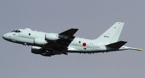 资料图:日本最新型P-1反潜机 资料图:日本最新型P-1反潜机
