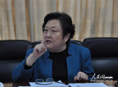 中国红十字会常务副会长赵白鸽(李毓涵 摄) 中国红十字会常务副会长赵白鸽(李毓涵 摄)