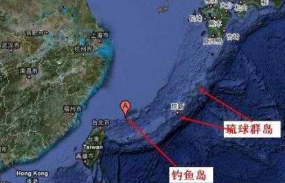 琉球群岛与钓鱼岛位置示意图 琉球群岛与钓鱼岛位置示意图