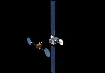 维护受损卫星示意图 维护受损卫星示意图