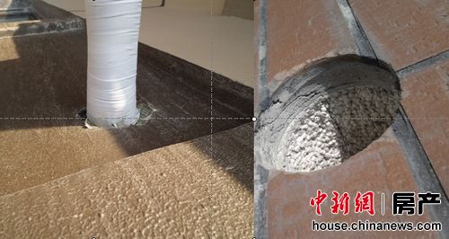 业主苑先生称太阳能管道和外墙空调洞口直接打洞未预留套管,日后进水、冻融易留隐患。 业主苑先生称太阳能管道和外墙空调洞口直接打洞未预留套管,日后进水、冻融易留隐患。