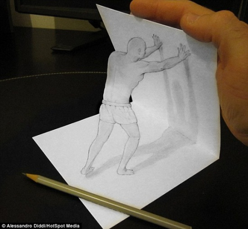艺术家亚历山大·迪迪绘制的3d画,栩栩如生.