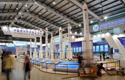 中国长征5号等未来运载火箭模型展览 中国长征5号等未来运载火箭模型展览
