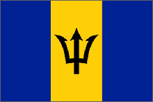 巴巴多斯国旗 巴巴多斯国旗