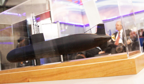 资料图:俄罗斯“阿穆尔”级潜艇模型 资料图:俄罗斯“阿穆尔”级潜艇模型