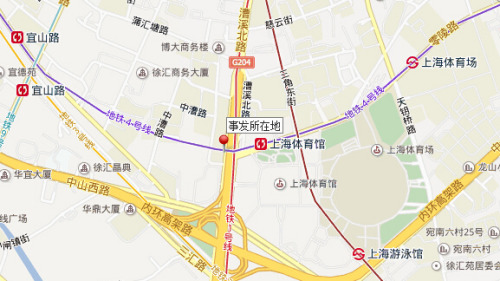 图说:醉驾肇事所在地。地图截图 图说:醉驾肇事所在地。地图截图