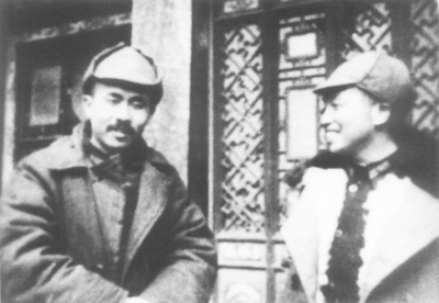 1936年11月,任弼时和彭德怀 1936年11月,任弼时和彭德怀