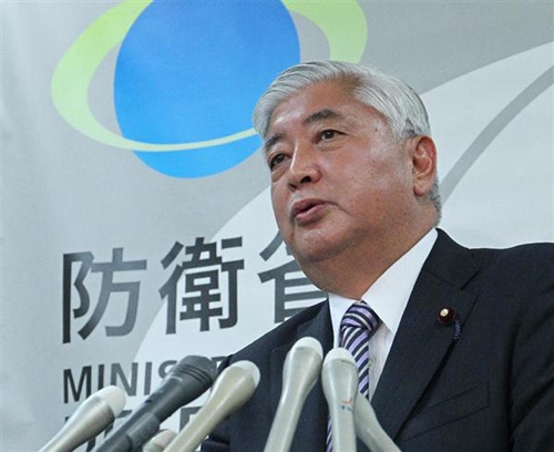 资料图:日本防卫大臣中谷元。 资料图:日本防卫大臣中谷元。