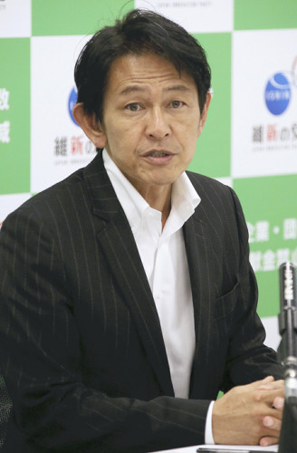 日本维新党党首松野赖久。 日本维新党党首松野赖久。