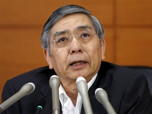 日本央行行长黑田东彦。 日本央行行长黑田东彦。