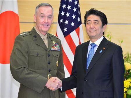 安倍会见美军参联会主席 安倍会见美军参联会主席
