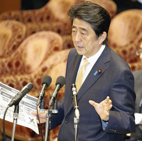 安倍晋三。 安倍晋三。