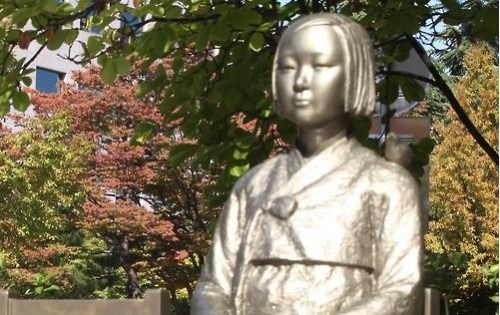 资料图片:慰安妇少女像。 资料图片:慰安妇少女像。